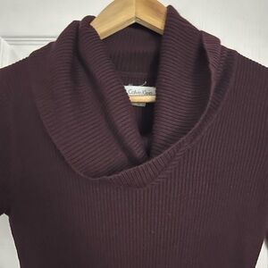 Calvin Klein Women's Deep Burgundy Cowl Neck Sweater